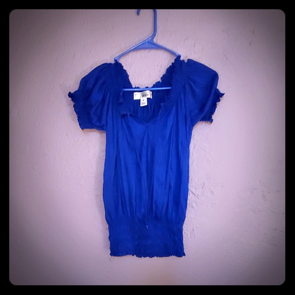 Blue derek top